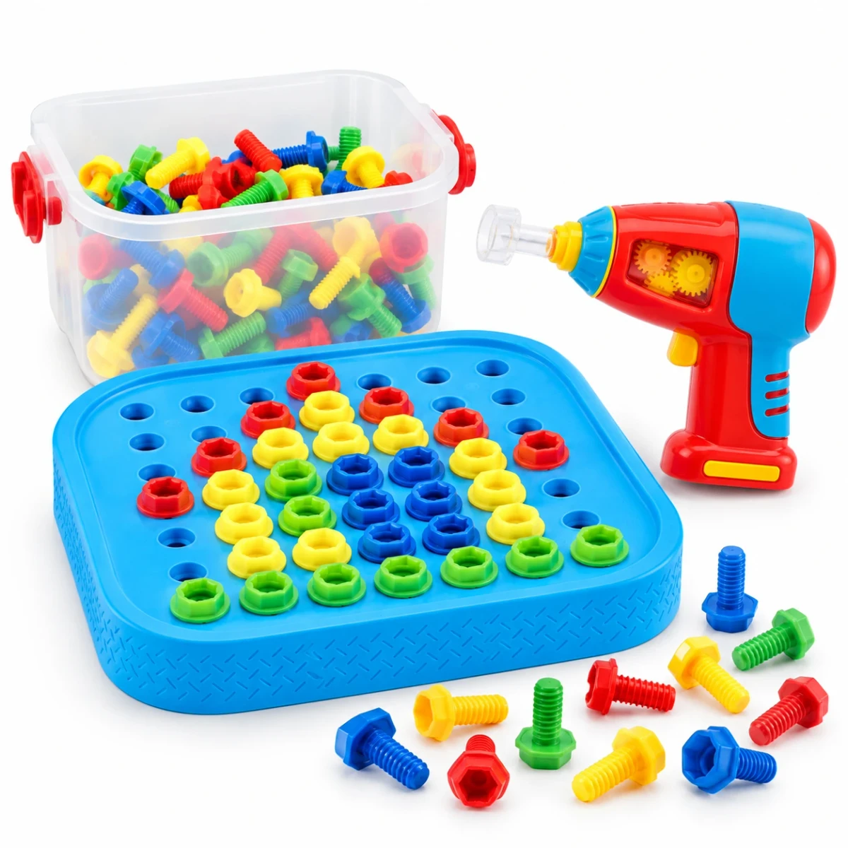 Kit Furadeira Infantil com 52 Parafusos